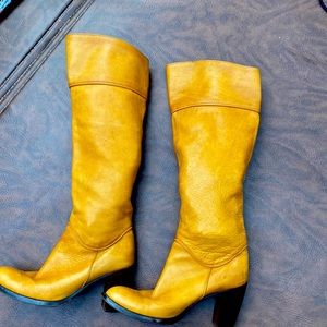 Ameldaa genuine leather knee high boots